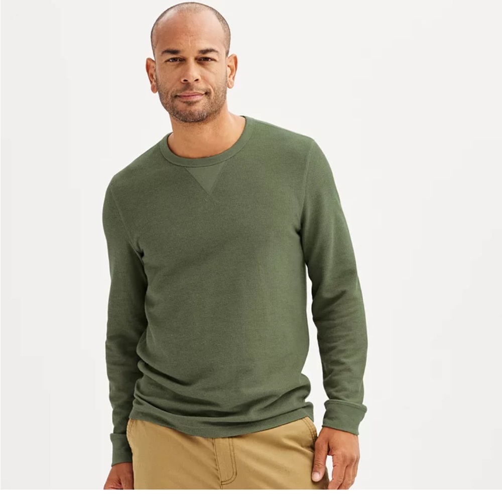 Kohls, Men’s Sonoma Good for Life Thermal Long Sleeve, Size Xl, Green